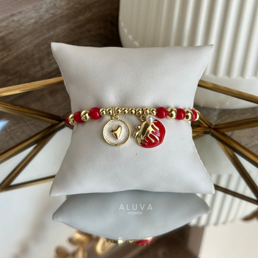 Pulsera roja resorte