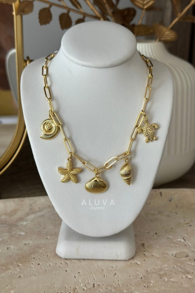 Collar dijes de mar