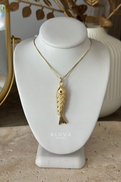 Collar pescado dorado