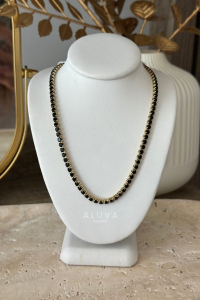 Gargantilla piedra negra