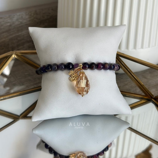 Pulsera piedra morada