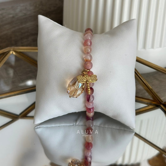Pulsera piedra rosa
